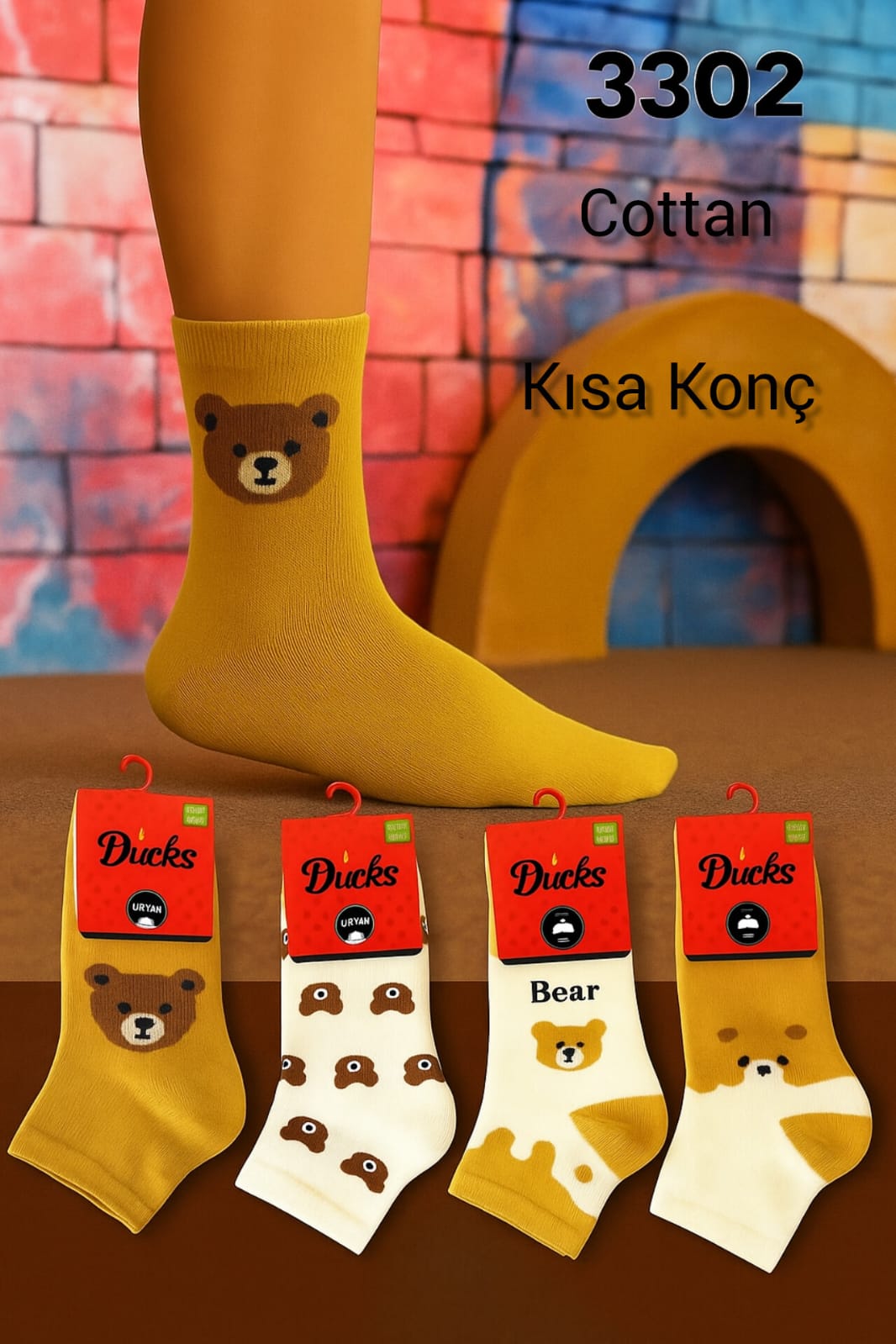 Kadın Cotton Kısa Konç