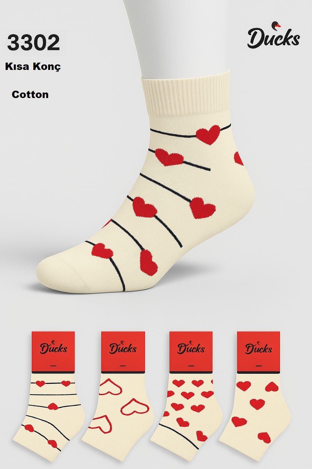 Bayan Cotton Kısa Konç