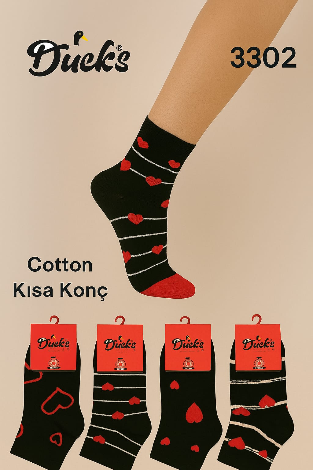 Bayan Cotton Kısa Konç